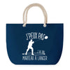 Sac de plage Bleu anse corde J'peux Pas Lancer du Marteau