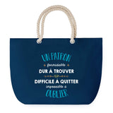 Sac de Plage Bleu avec Anse Corde Un Patron Formidable