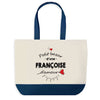 Sac de shopping bleu Bazar d'une Françoise d'amour