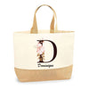 Sac Jute Fête des Mères Fêtes des Pères Mamie Papi Famille Idée Cadeau anniversaire Noël Travail Boulot Métier Départ Retraite Collègue Femme Homme