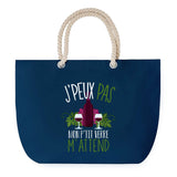 Sac de plage Bleu anse corde J'peux Pas Vin