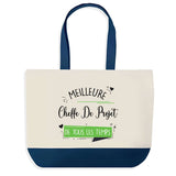 Sac de shopping bleu Meilleure Cheffe de Projet de tous les temps