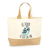 Sac Jute Fête des Mères Fêtes des Pères Mamie Papi Famille Idée Cadeau anniversaire Noël Travail Boulot Métier Départ Retraite Collègue Femme Homme