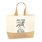 Sac Jute Fête des Mères Fêtes des Pères Mamie Papi Famille Idée Cadeau anniversaire Noël Travail Boulot Métier Départ Retraite Collègue Femme Homme
