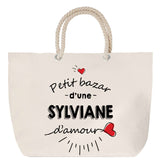 Sac Fête des Mères Mamie Famille Idée Cadeau anniversaire Noël Travail Boulot Métier Départ Retraite Collègue Femme cabas shopping plage