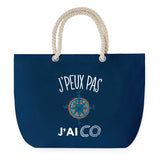 Sac de plage Bleu anse corde J'peux Pas Course d'Orientation