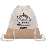 Sac Fête des Pères Papi Papa Cadeau anniversaire Noël Travail Boulot Métier Départ Retraite Collègue Homme cabas shopping plage