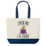 Sac de shopping bleu J'peux pas Cirque