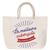 Sac Fête des Mères Mamie Famille Idée Cadeau anniversaire Noël Travail Boulot Métier Départ Retraite Collègue Femme cabas shopping plage