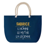 Sac de plage Bleu anse corde Fabrice Mythe Légende -jaune