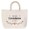 Sac Fête des Mères Mamie Famille Idée Cadeau anniversaire Noël Travail Boulot Métier Départ Retraite Collègue Femme cabas shopping plage