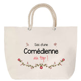 Sac Fête des Mères Mamie Famille Idée Cadeau anniversaire Noël Travail Boulot Métier Départ Retraite Collègue Femme cabas shopping plage