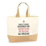 Sac Jute Fête des Mères Fêtes des Pères Mamie Papi Famille Idée Cadeau anniversaire Noël Travail Boulot Métier Départ Retraite Collègue Femme Homme