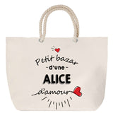 Sac Fête des Mères Mamie Famille Idée Cadeau anniversaire Noël Travail Boulot Métier Départ Retraite Collègue Femme cabas shopping plage