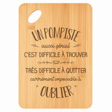Planche bambou gravée personnalisée homme idée cadeau Fête des Pères apéro 30×20 prénom cuisine plateau fromage anniversaire noel papa papi 