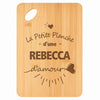 Planche bambou gravée personnalisée femme idée cadeau Fête des Mères apéro 30×20 prénom cuisine plateau fromage anniversaire noel maman mamie