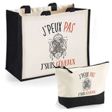 Cabas homme ou femme sac plage ou shopping tote bag pochette trousse Idée cadeau original pour anniversaire Noël travail départ retraite collègue famille fete des mères fetes des pères papa maman mamie papi