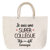 Sac Fête des Mères Mamie Famille Idée Cadeau anniversaire Noël Travail Boulot Métier Départ Retraite Collègue Femme cabas shopping plage