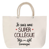 Sac Fête des Mères Mamie Famille Idée Cadeau anniversaire Noël Travail Boulot Métier Départ Retraite Collègue Femme cabas shopping plage