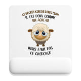Tapis de souris ergonomique avec repose-poignet, accessoire bureau pour femme et homme, fête des pères, cadeau pas cher, idée cadeau fête des mères, secret santa, départ à la retraite, télétravail et gaming