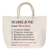 Sac Fête des Mères Mamie Famille Idée Cadeau anniversaire Noël Travail Boulot Métier Départ Retraite Collègue Femme cabas shopping plage