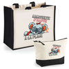 Cabas femme sac plage ou shopping tote bag pochette trousse Idée cadeau original pour anniversaire Noël travail départ retraite collègue famille fete des mères maman mamie