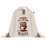 Sac à dos avec pochette Nounou Chouette Grain