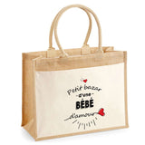 Sac Fête des Mères Mamie MAman Soeur Femme Famille Idée Cadeau anniversaire Noël Travail Boulot Métier Départ Retraite Collègue Femme cabas shopping plage