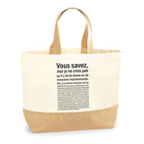 Sac Jute Fête des Mères Fêtes des Pères Mamie Papi Famille Idée Cadeau anniversaire Noël Travail Boulot Métier Départ Retraite Collègue Femme Homme