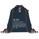sac a dos femme bleu coton recycle avec pochette cadeau original pour collegue amie prof ou soeur idee cadeau femme noel anniversaire secret santa ou depart a la retraite sac pratique chic et ecoresponsable design breton elegant