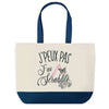 Sac de shopping bleu J'peux pas Scrabble