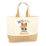 Sac Jute Fête des Mères Fêtes des Pères Mamie Papi Famille Idée Cadeau anniversaire Noël Travail Boulot Métier Départ Retraite Collègue Femme Homme