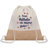 Sac Fête des Mères Mamie Famille Idée Cadeau anniversaire Noël Travail Boulot Métier Départ Retraite Collègue Femme cabas shopping plage