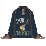 sac a dos bleu coton recycle avec pochette idee cadeau originale pour collegue ami prof ou membre de la famille cadeau mixte noel anniversaire secret santa ou depart au travail sac leger pratique et ecologique design breton moderne