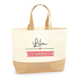 Sac Jute Fête des Mères Fêtes des Pères Mamie Papi Famille Idée Cadeau anniversaire Noël Travail Boulot Métier Départ Retraite Collègue Femme Homme