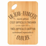 Planche bambou gravée personnalisée homme idée cadeau Fête des Pères apéro 30×20 prénom cuisine plateau fromage anniversaire noel papa papi 