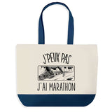 Sac de shopping bleu J'peux pas Marathon