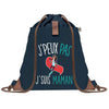 Sac à Dos Bleu avec Pochette J'peux Pas Maman
