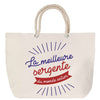 Sac Fête des Mères Mamie Famille Idée Cadeau anniversaire Noël Travail Boulot Métier Départ Retraite Collègue Femme cabas shopping plage