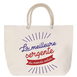 Sac Fête des Mères Mamie Famille Idée Cadeau anniversaire Noël Travail Boulot Métier Départ Retraite Collègue Femme cabas shopping plage