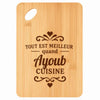 Planche bambou gravée personnalisée homme idée cadeau Fête des Pères apéro 30×20 prénom cuisine plateau fromage anniversaire noel papa papi 