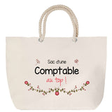 Sac Fête des Mères Mamie Famille Idée Cadeau anniversaire Noël Travail Boulot Métier Départ Retraite Collègue Femme cabas shopping plage