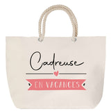 Sac Fête des Mères Mamie Famille Idée Cadeau anniversaire Noël Travail Boulot Métier Départ Retraite Collègue Femme cabas shopping plage
