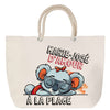 Sac Fête des Mères Mamie Famille Idée Cadeau anniversaire Noël Travail Boulot Métier Départ Retraite Collègue Femme cabas shopping plage