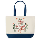 Sac Fête des Mères Mamie Famille Idée Cadeau anniversaire Noël Travail Boulot Métier Départ Retraite Collègue Femme cabas shopping plage