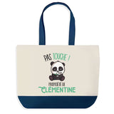 Sac de shopping bleu Clémentine Pas Touche Panda