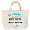 Sac Fête des Mères Mamie Famille Idée Cadeau anniversaire Noël Travail Boulot Métier Départ Retraite Collègue Femme cabas shopping plage