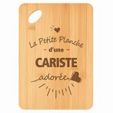 Planche bambou gravée personnalisée femme idée cadeau Fête des Mères apéro 30×20 prénom cuisine plateau fromage anniversaire noel maman mamie