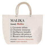 Sac Fête des Mères Mamie Famille Idée Cadeau anniversaire Noël Travail Boulot Métier Départ Retraite Collègue Femme cabas shopping plage