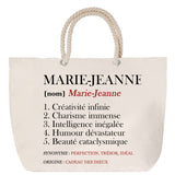 Sac Fête des Mères Mamie Famille Idée Cadeau anniversaire Noël Travail Boulot Métier Départ Retraite Collègue Femme cabas shopping plage